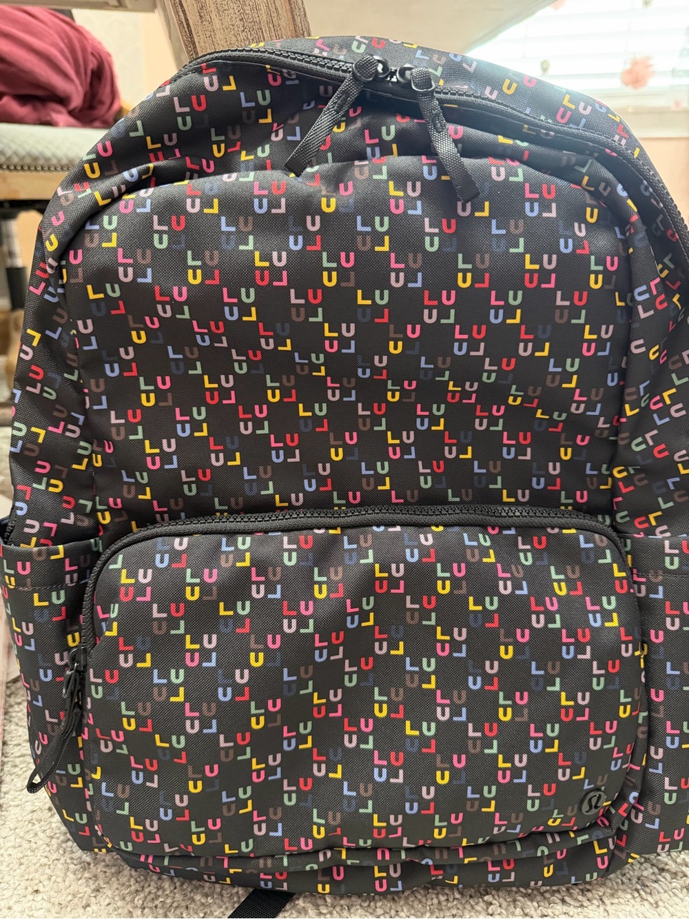 NWT Lululemon Everywhere Backpack 22L LULB Multicolor Lu Logo Print Rare - Picture 2 of 7
